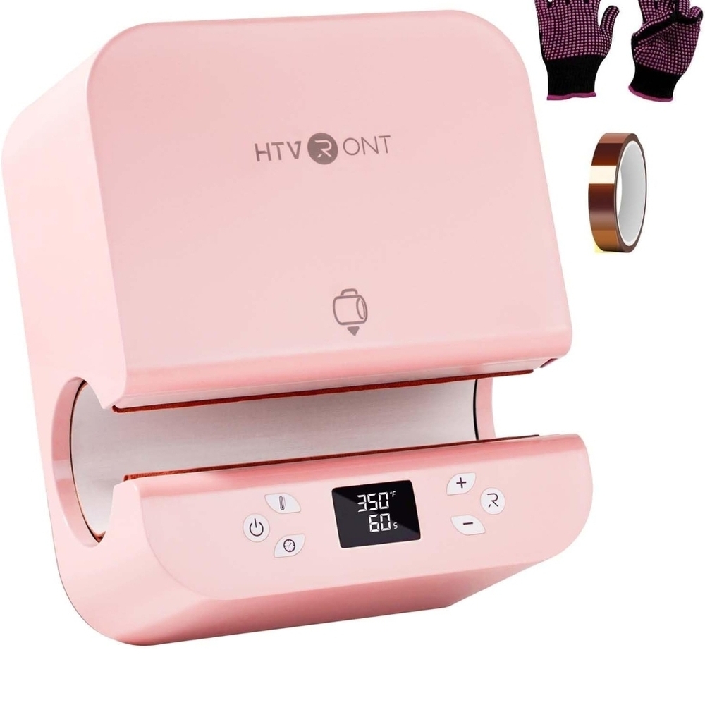 HTVRONT Pink Tumbler Heat Press Machine
